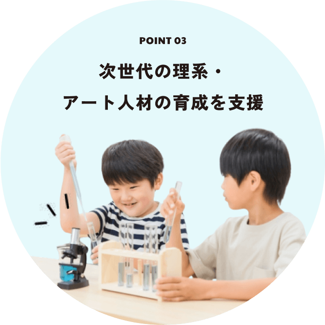 Point3 次世代の理系・アート人材の育成支援