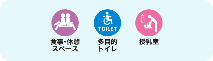 会場案内地図に記された各イラストの説明が記載された画像